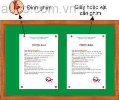 BGM-1608 Bảng ghim khung gỗ tự nhiên