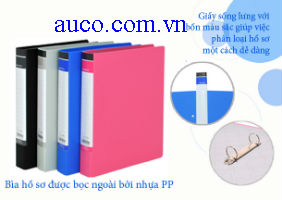 Bìa còng nhẫn ( chất liệu giấy bọc nhựa PP )